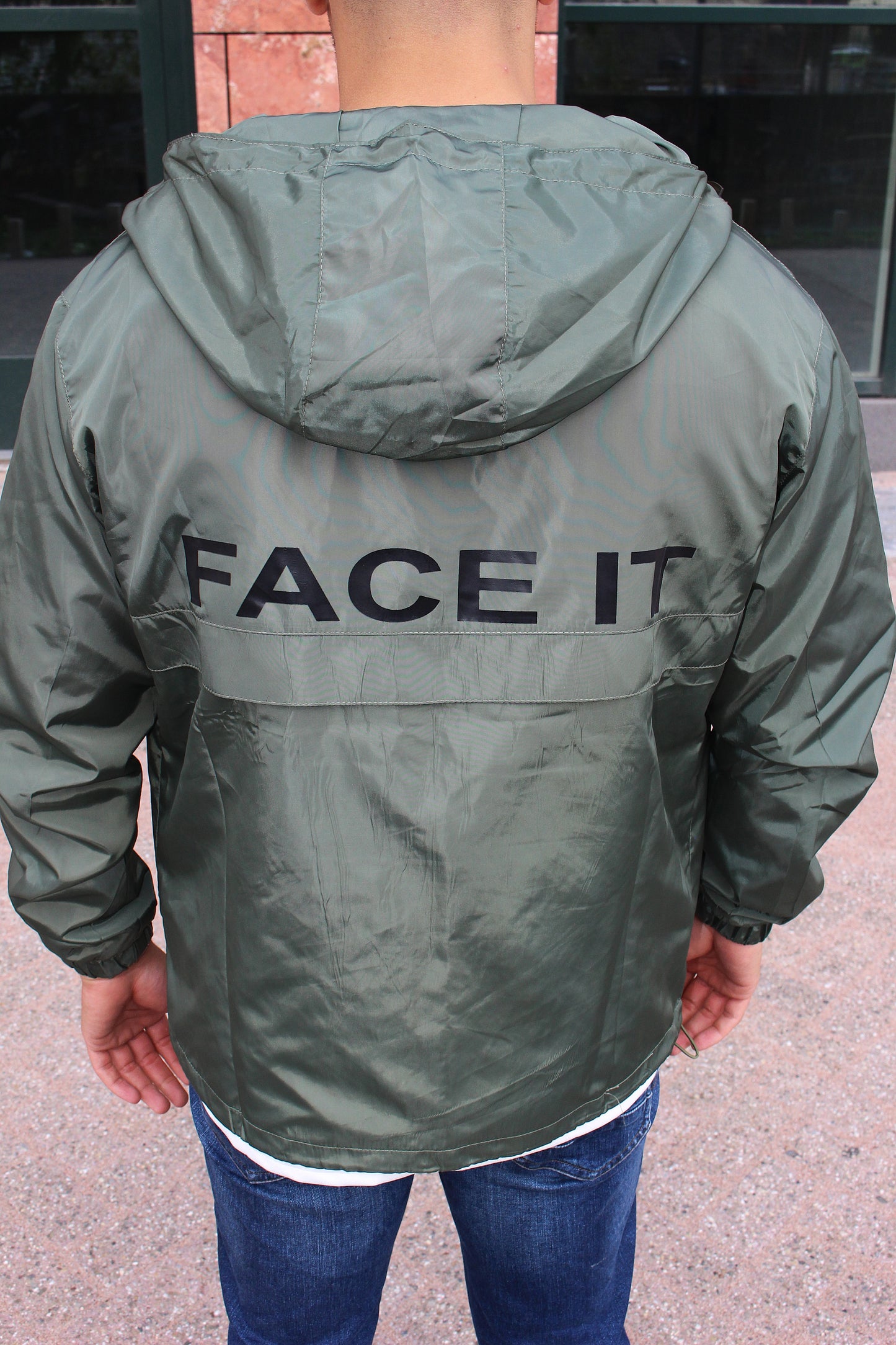 Military Green Windbreaker