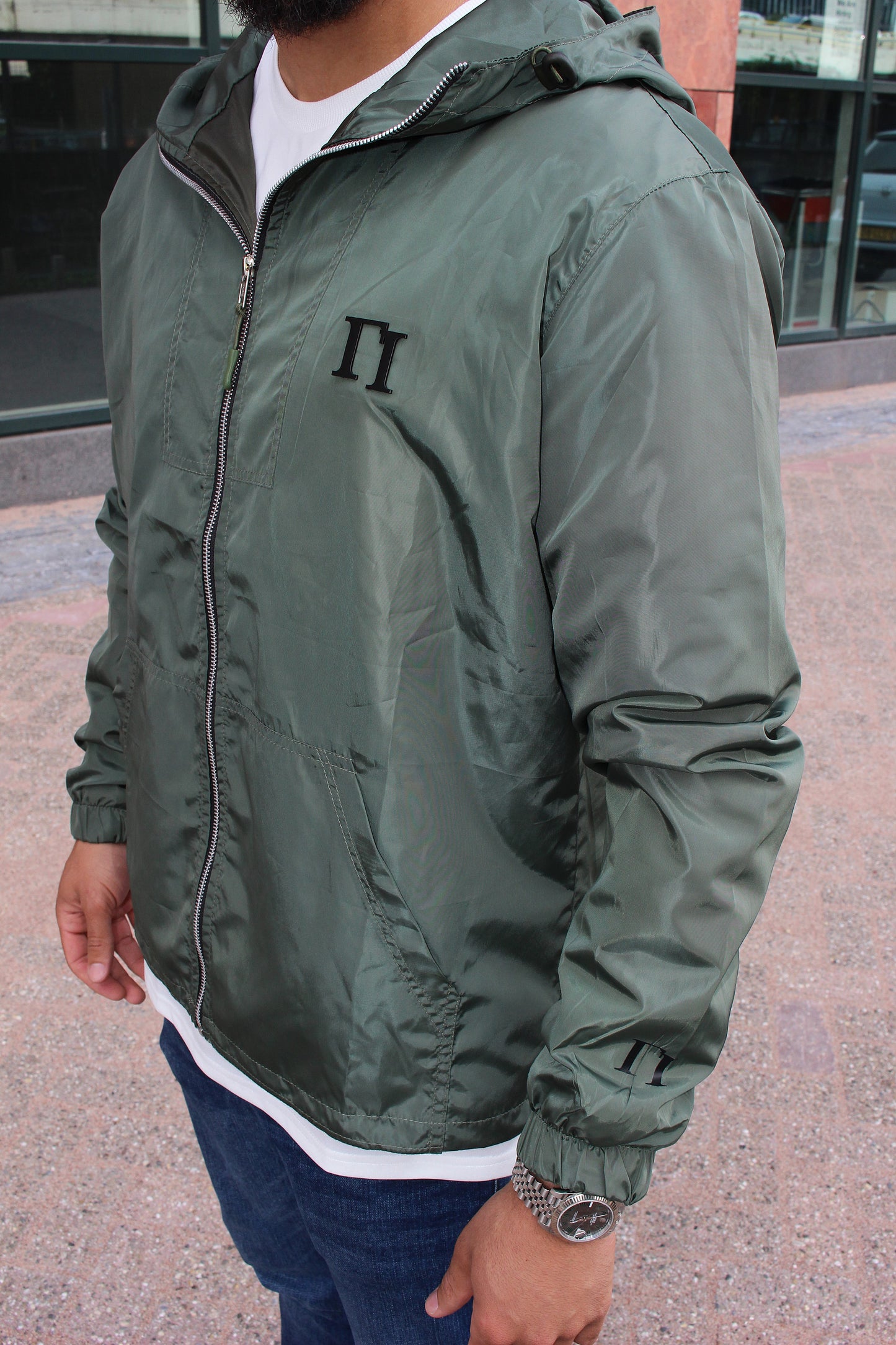 Military Green Windbreaker