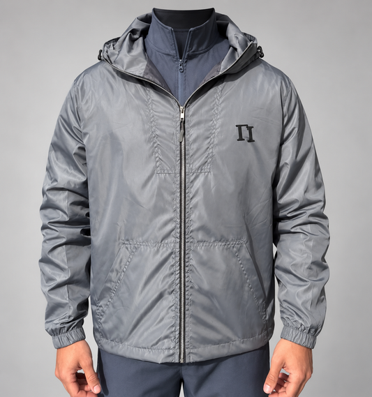 Grey Windbreaker