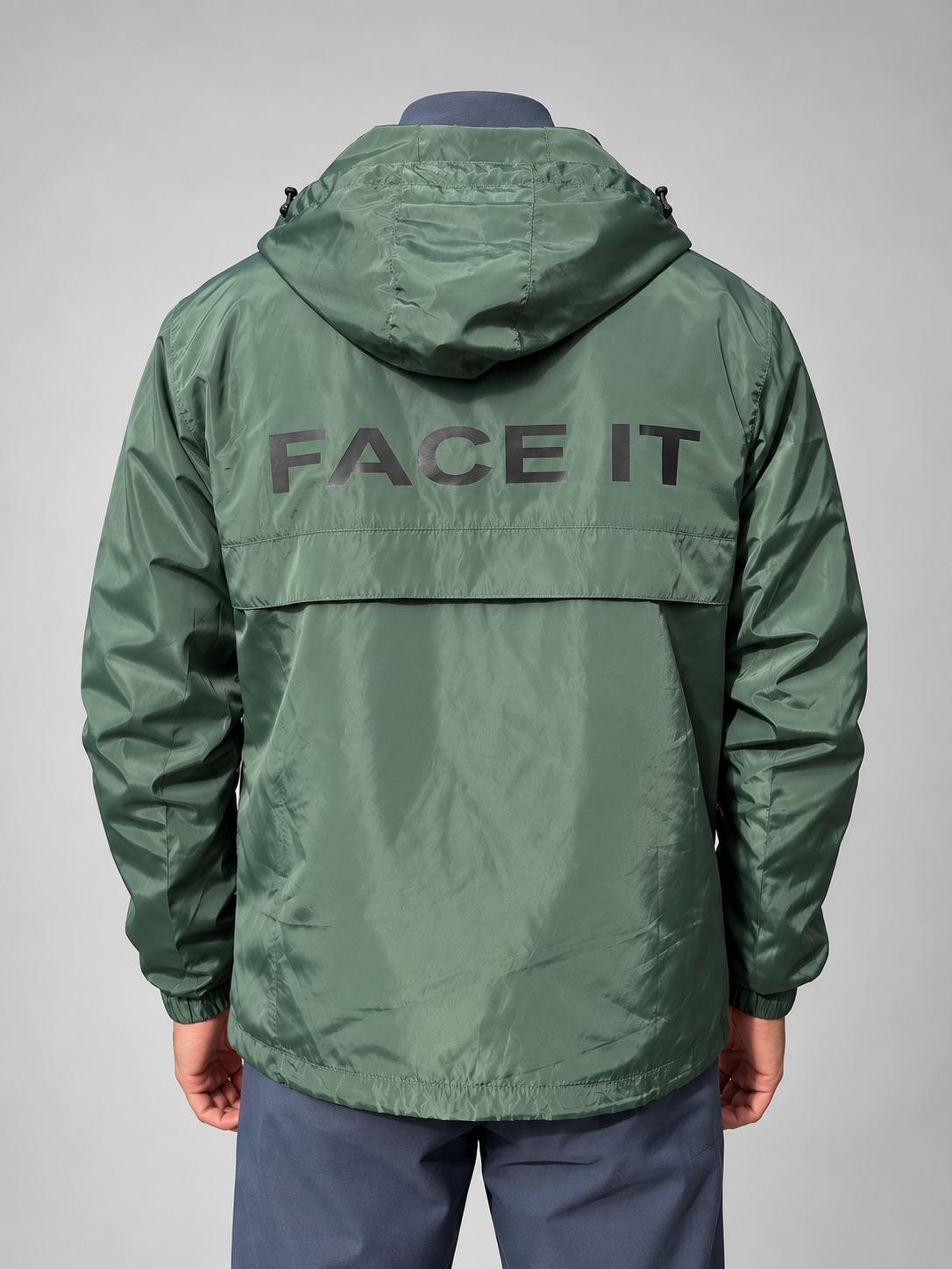 Military Green Windbreaker