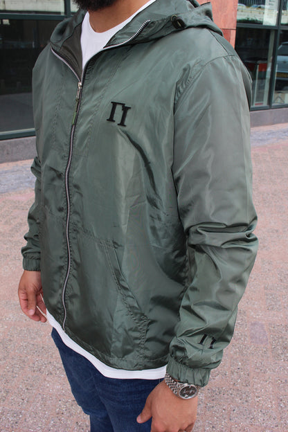 Military Green Windbreaker