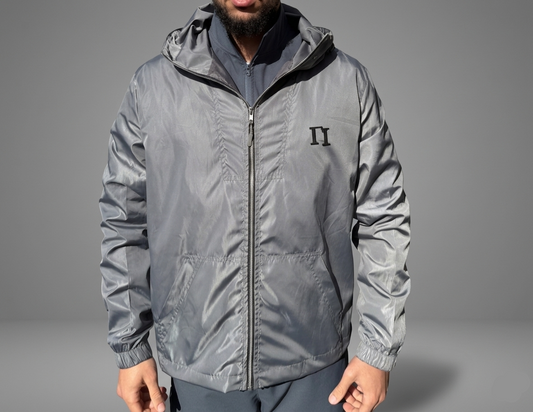 Grey Windbreaker